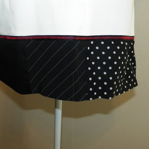 Light Lined Jacket Black White Women Lg - Picture 16 of 16